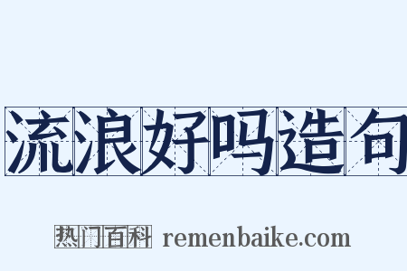 流浪好吗造句是什么意思的图片